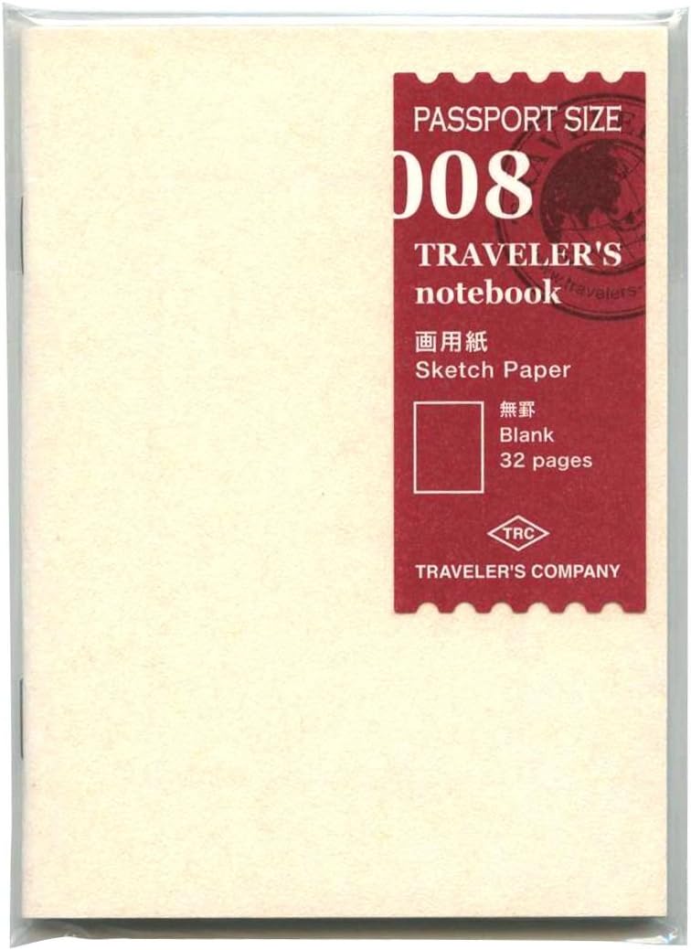 MIDORI TRAVELER'S Passport Size Refill 008 /sketching heavy papaer