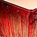 Red Metallic Fringe Table Skirt