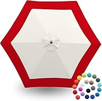 Vista 16 de Formosa Covers Toldo de repuesto para sombrilla de patio con 6 varillas de 9 pies, lona superior, protección UV 300D y tela resistente al agua, solo
