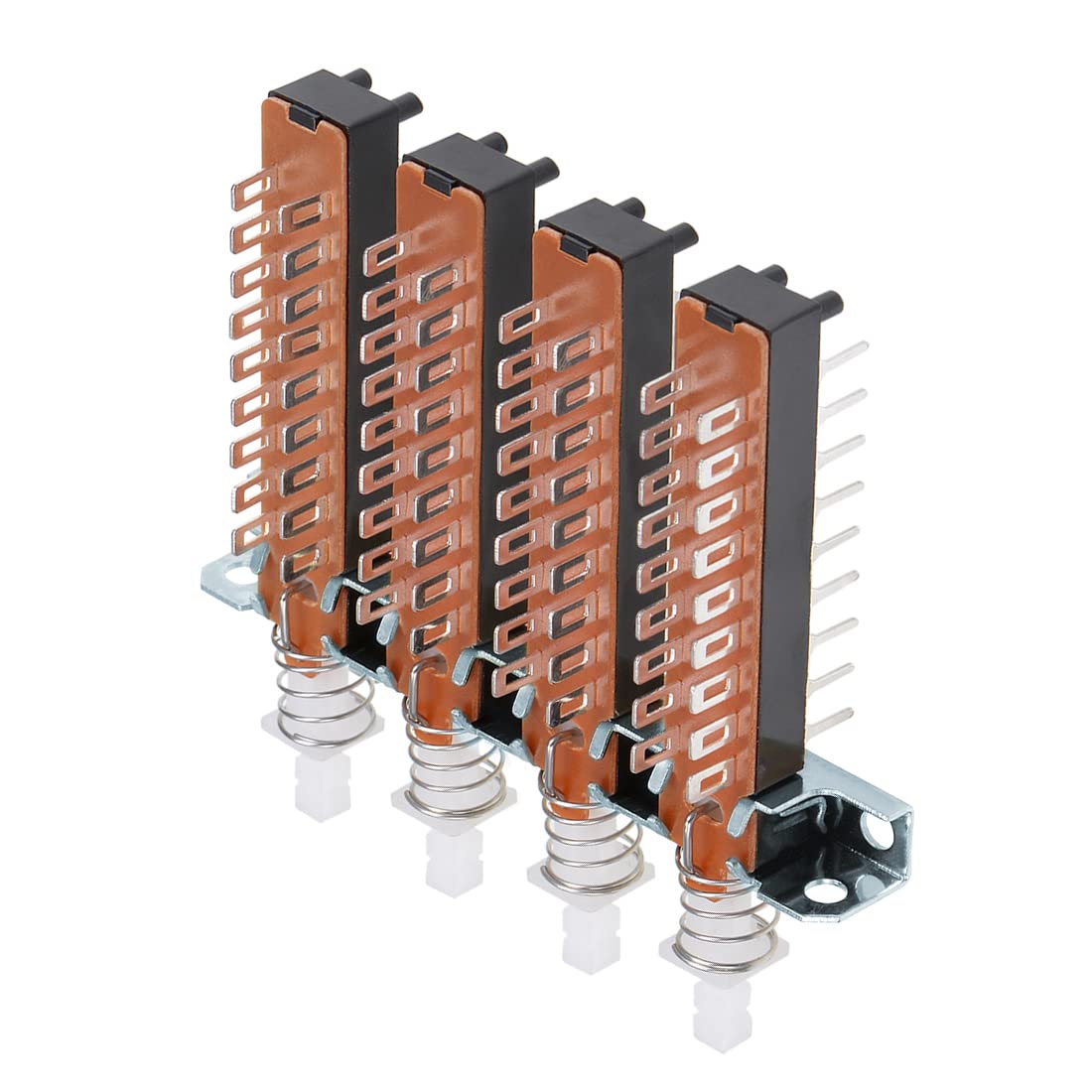 Interlock Push Button Switch Piano Type DPDT 6 Pin 8 Row - Foto 7