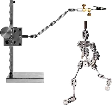 12CM-18CM Metal Puppet Figure with Stop Motion Animation Shooting Bracket,Stop Motion Armature Kits, for Character Design Creation,Support Your Figuress Movement,17CM