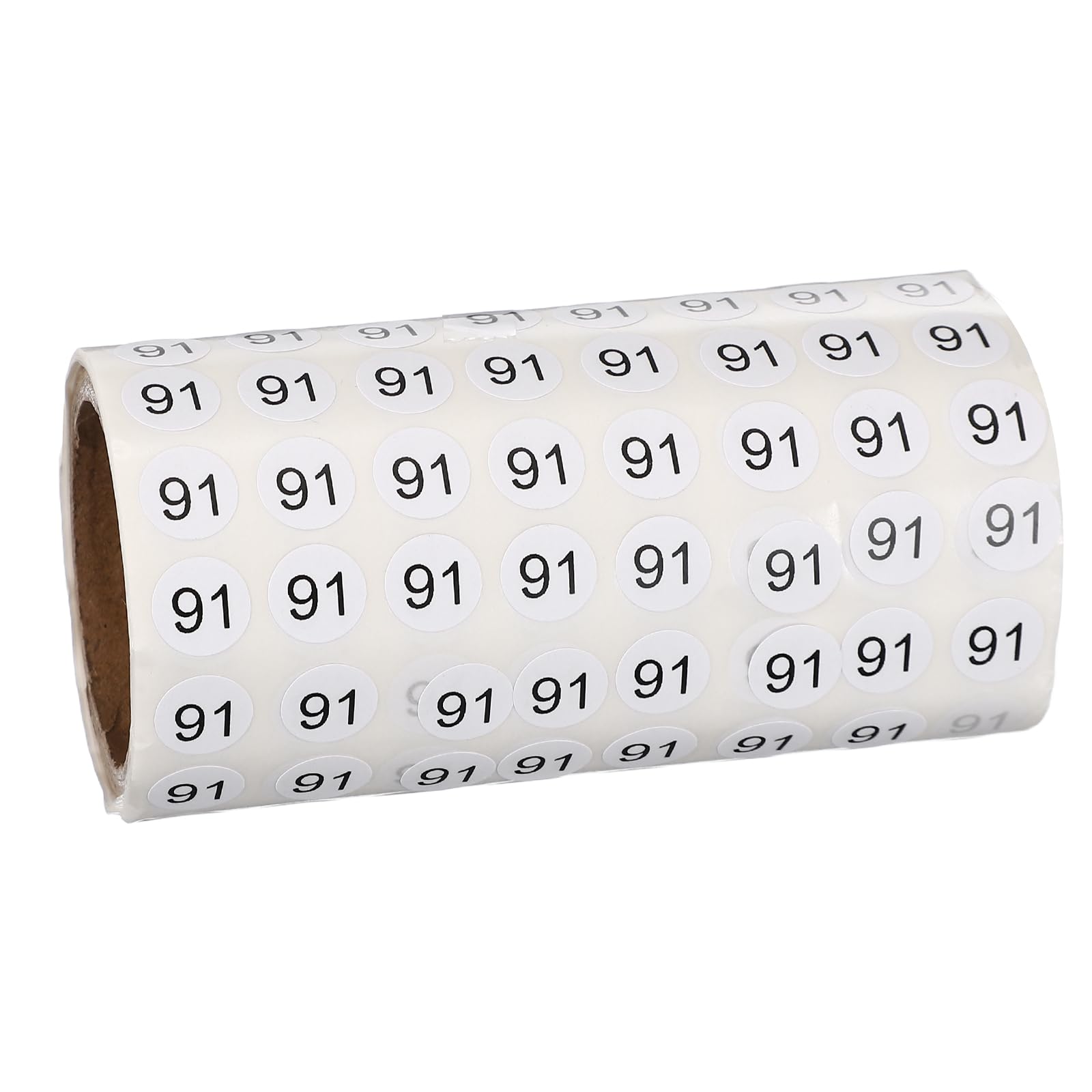 PATIKIL 1000pcs 0.4" Number Stickers, Mini Number 91 Sticker Numbers Labels Round Small Vinyl Self Adhesive Label Circle Decals 1 Roll Dots for Photo Album Poster Organize Inventory, Black