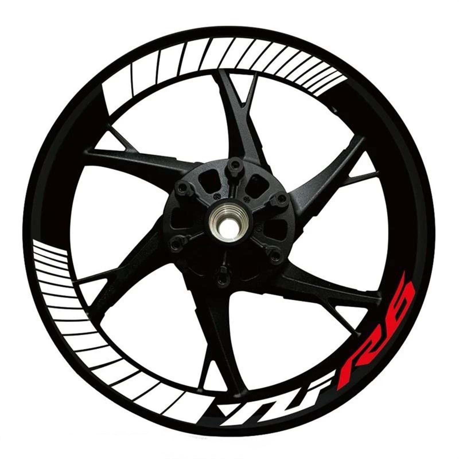 Stickers Motorcycle Wheel Stickers Night Reflective Decorative Rim for Yamaha YZFR6 YZF R6(Style 2)