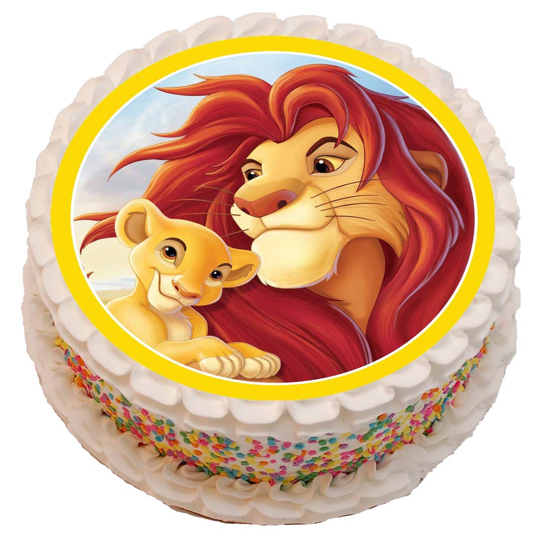 Buy Lion King Theme PRECUT Cake Topper 8 Inch Round Edible Icing Sheet
