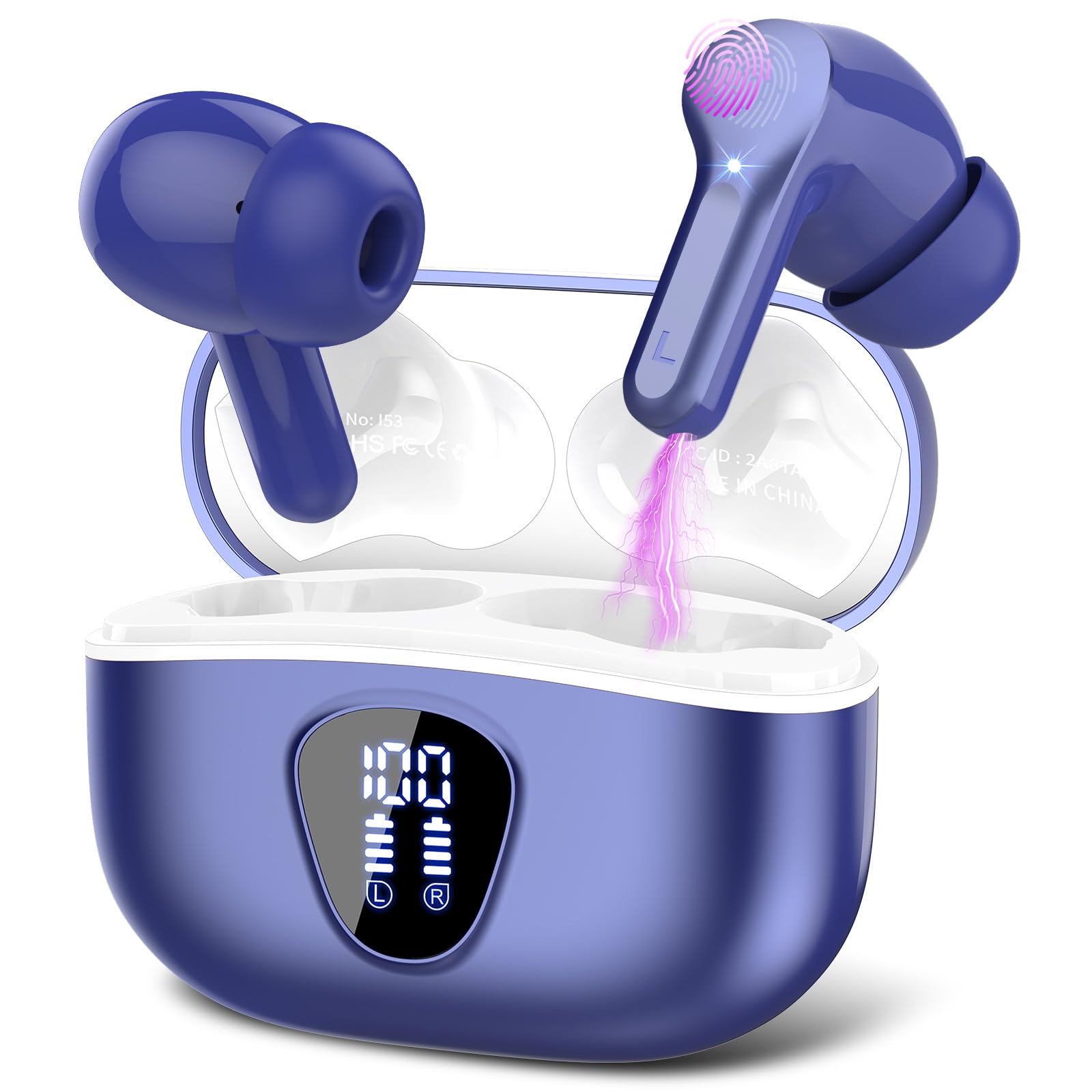 Wireless Earbuds, 2024 New Bluetooth 5.3 Headphones with 4 ENC