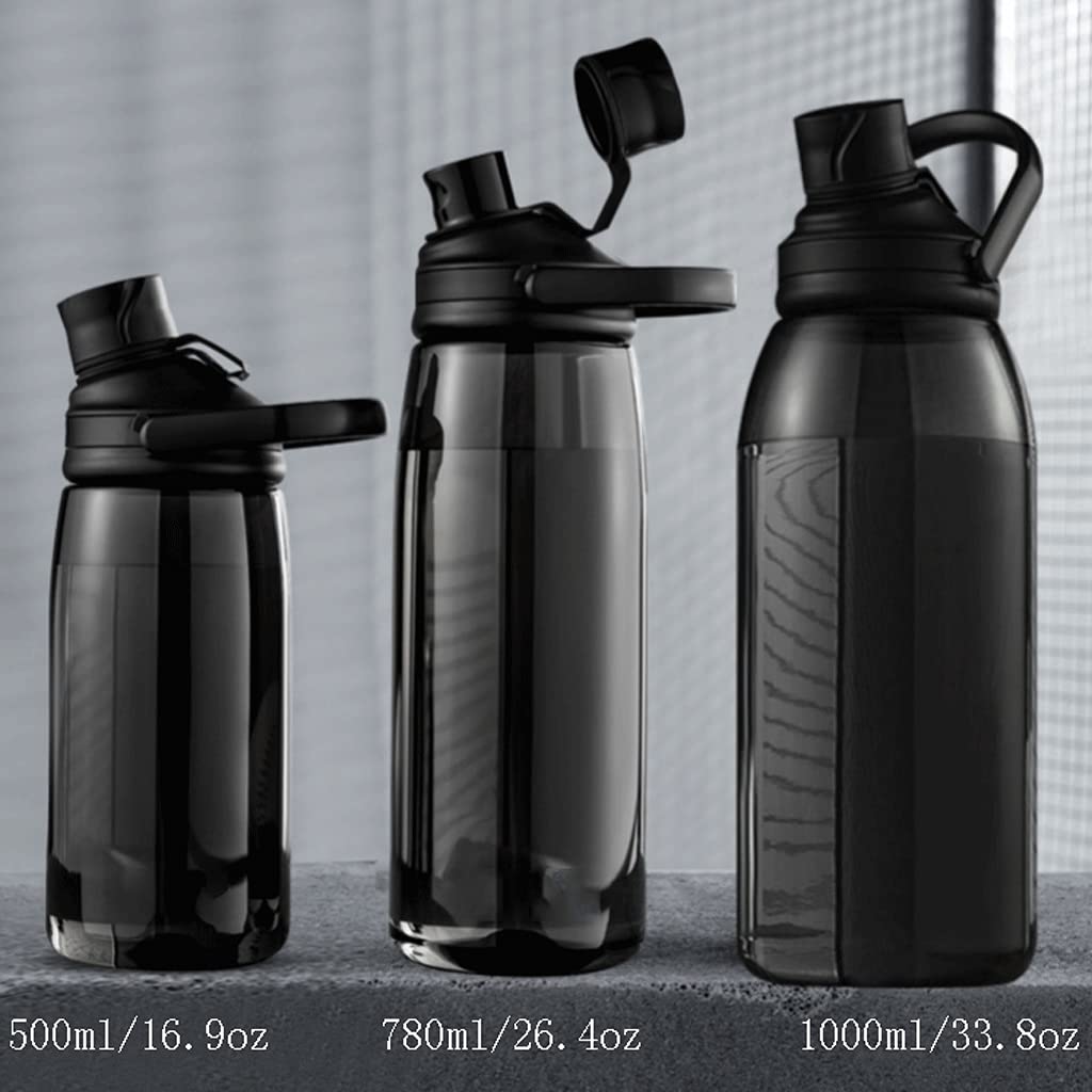 Draussen Sportwasserflasche, große Wasserkapazität mit tragbarem Griff, Hochtemperatur- und Tropfenbeständigkeit Wasserkanne für Fitnessstudio Auslaufsicher (Color : Red, Größe : 500ml/16.9oz)