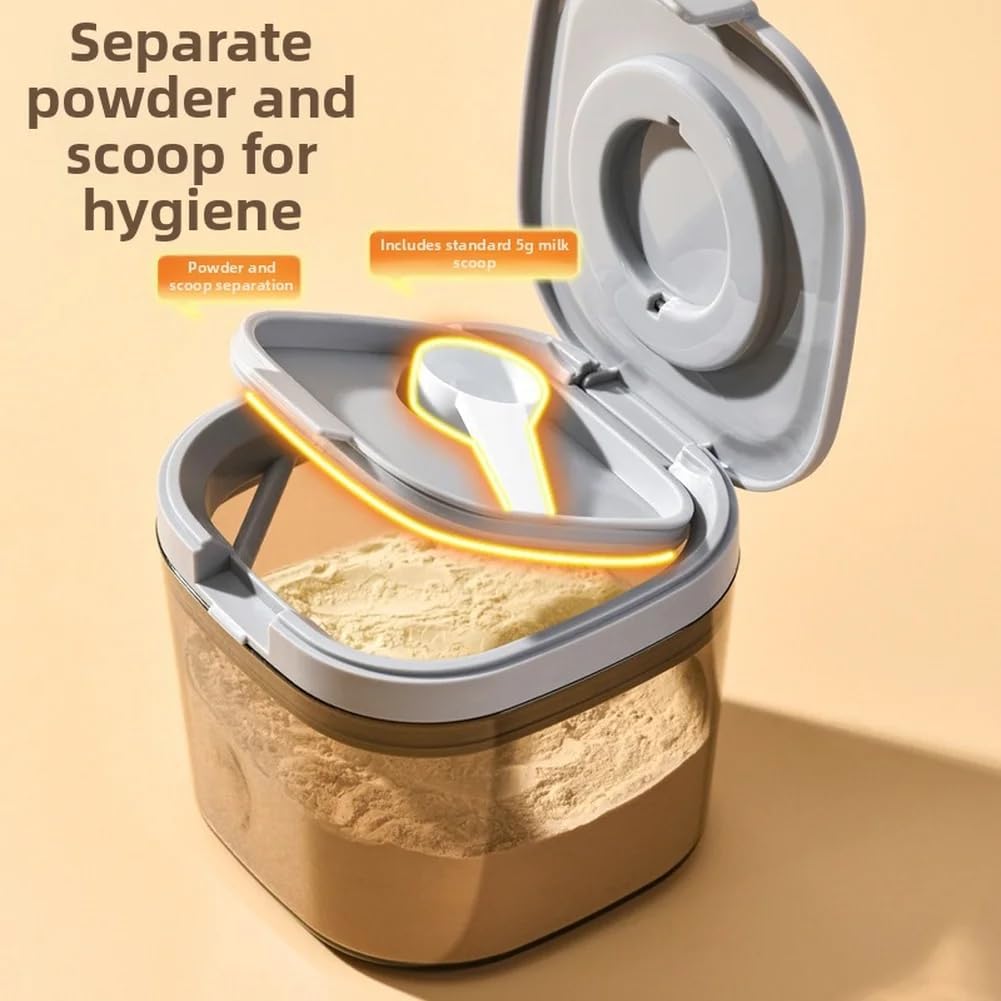 Airtight Brown Sugar Container Airtight Brown Sugar Keeper Storage Container Flour Container Coffee Canister with Spoon Food Cereal Bins Household for Kitchen Pantry (1800ml)