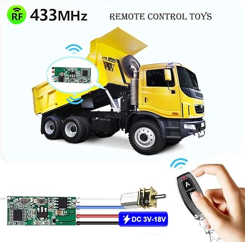QIACHIP 433 MHz RF relais fernbedienung 3.7V Mini Funkschalter 12V DC Motor Modul mit fernbedienung sender empfänger for elektrische Vorhänge/Schlösser