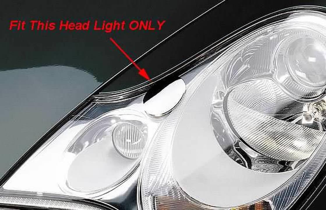 Chrome Head Light Headlight Washer Nozzle Cover Cap for Porsche 911 996 C2 C4 Turbo Facelift