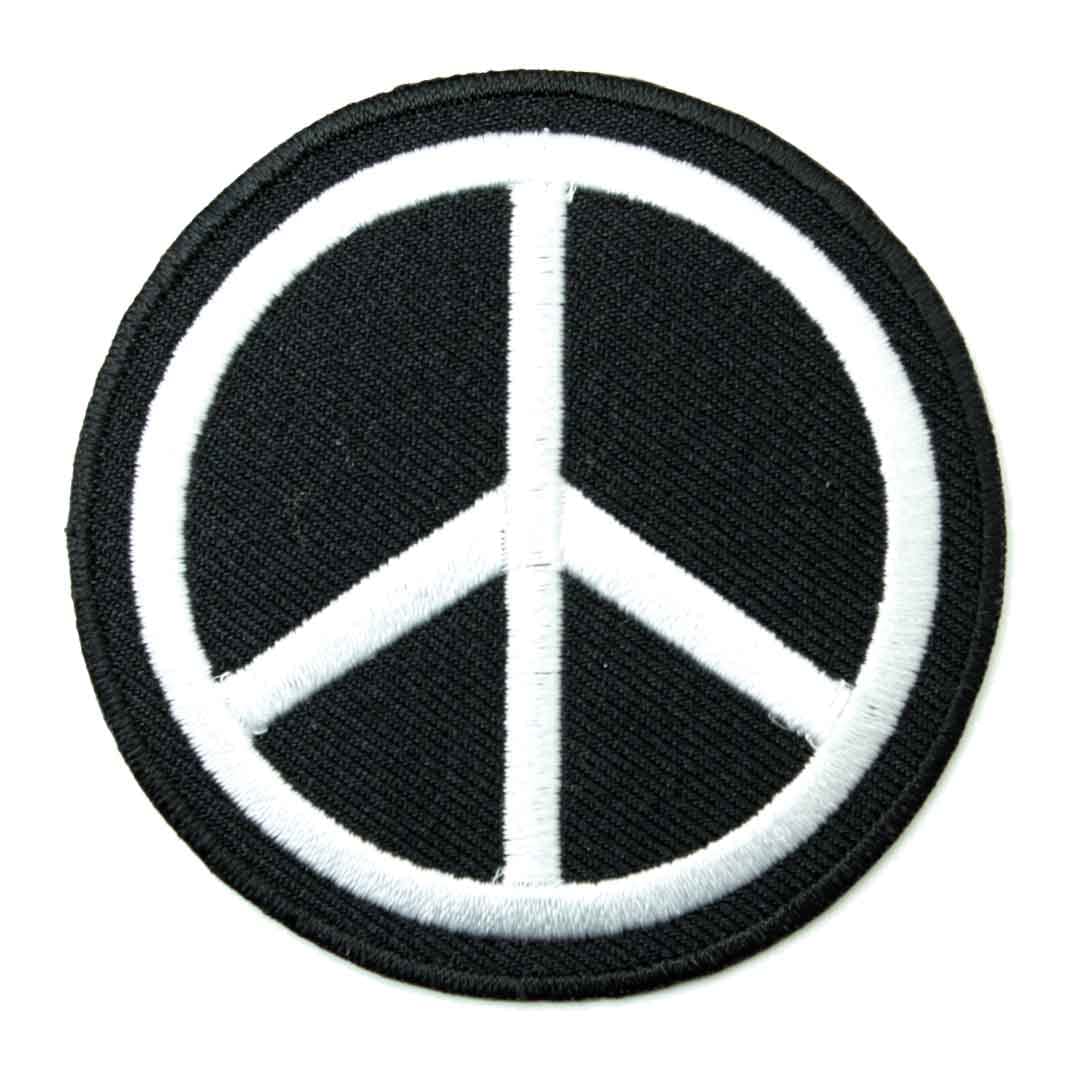その他 Peace Amazon | ノーブランド品 PEACEマーク PEACE ピース ワッペン 黒