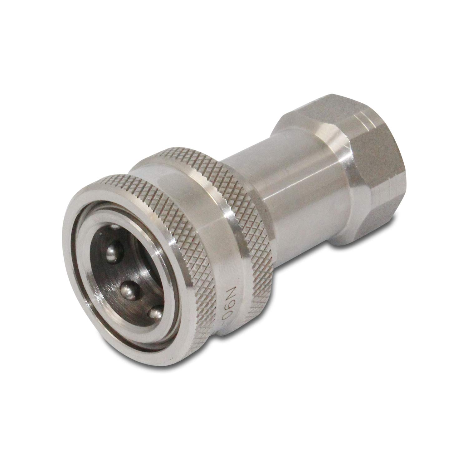 2 Raccordi Rapidi Idraulici NPT 1/4" - Connettori Maschio E Femmina In Acciaio Per Pompe E Cilindri, Pressione 30 MPa