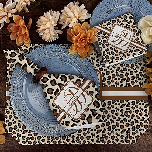 Servilletas de Tela con Estampado de Leopardo, Set 4 miniatura 3