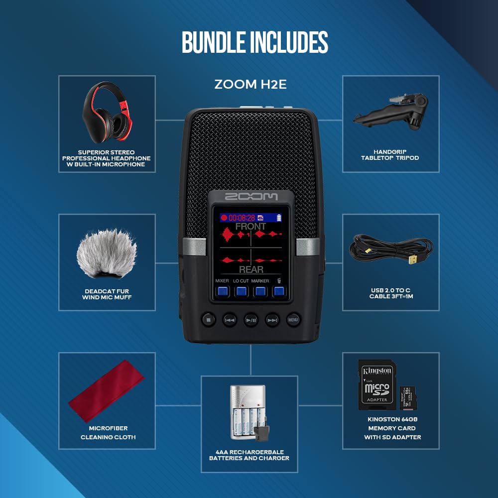 Amazon.com: Zoom H2essential Multi-Mic Handy Recorder, 32-Bit
