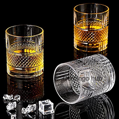 Image of LUXU Premium Crystal Old Fashioned Whiskey Glasses, 310 ml, Set of 6 Transparent Tumblers, Perfect for Scotch, Bourbon, Wine, Cocktails, Gift for Whisky Lovers (RTZ-6)