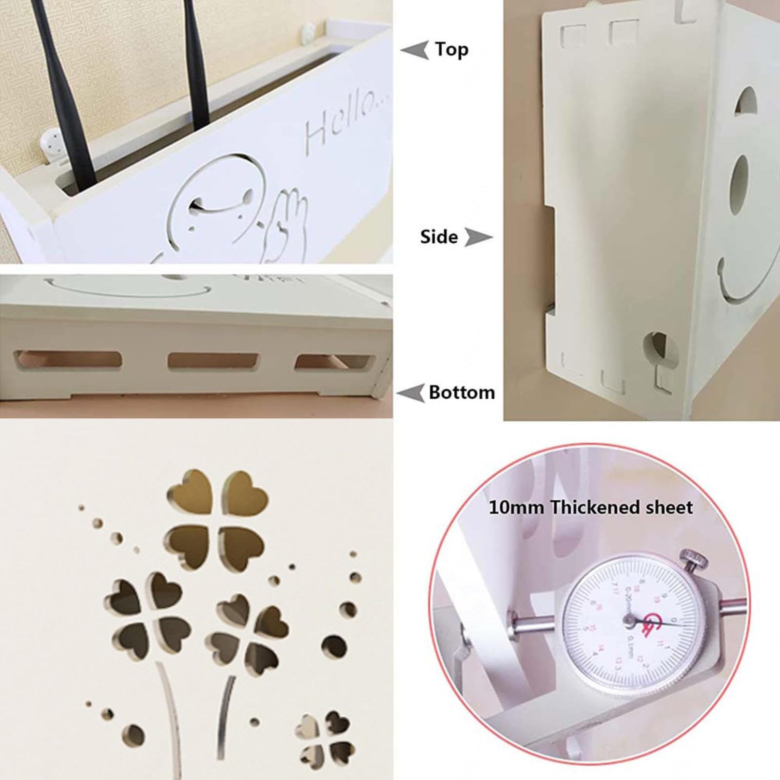 Étagère de routeur sans perçage - Support de Rangement Mural pour routeur Wi-FI, boîtier d