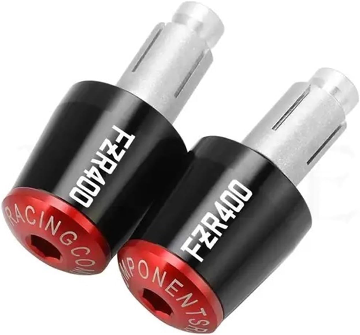 Dla FZR400 FZR 400 1988-1990 600 1989-1993 Kierownica Motocykla Uchwyty Czapka Wtyczka Ręczna Zaślepka (Kolor : Black red, Rozmiar : 1)
