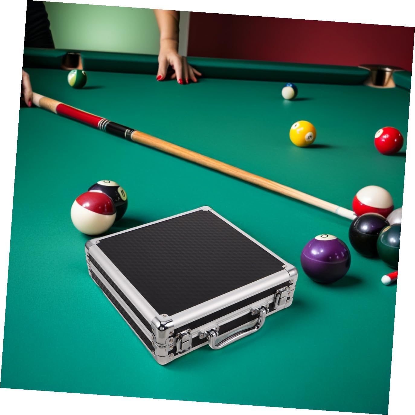 Pool Ball Carrying Case - 22 Billiard Balls Storage Bag - Training Billiards Supplies Great for Game Rooms, Bars & Pool Halls