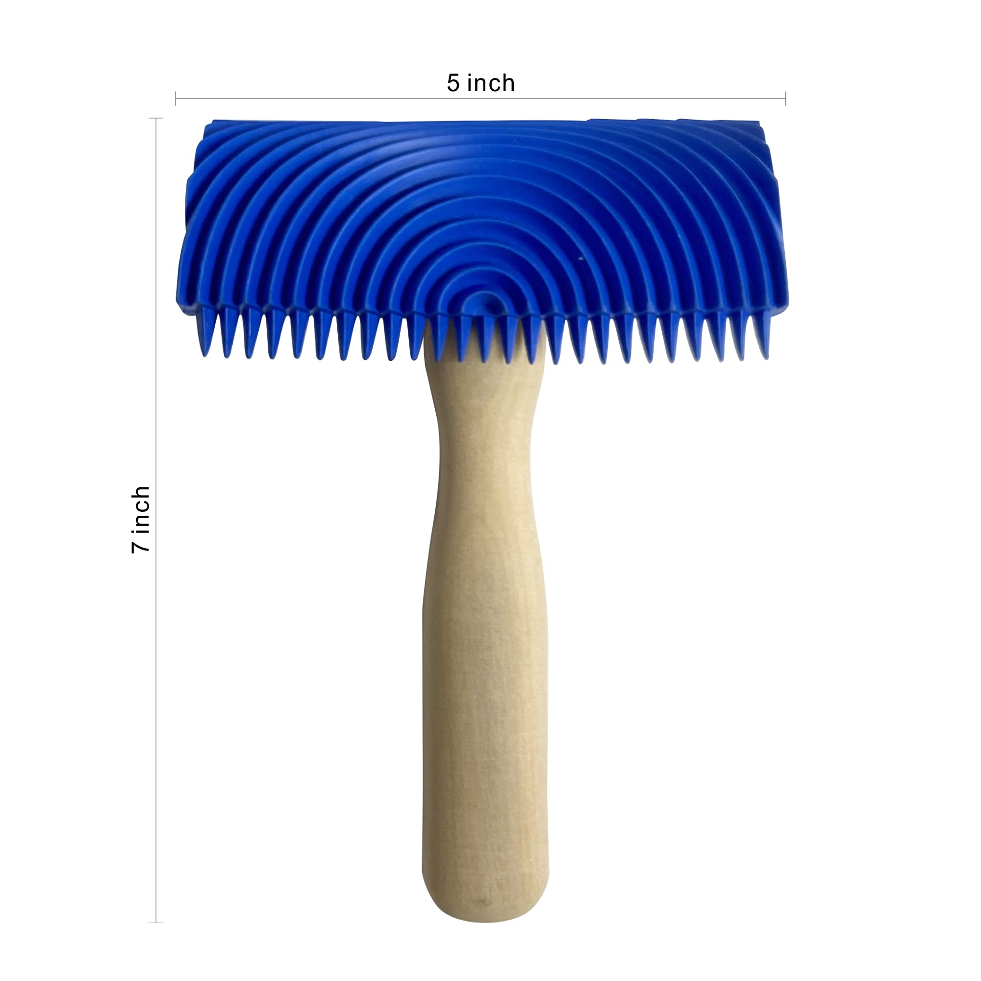 WHZAZGW Wood Graining Tool Set - 5 Rubber Paint Tools & Barrel Opener For DIY Furniture & Wall Wood Grain Effects - View #4