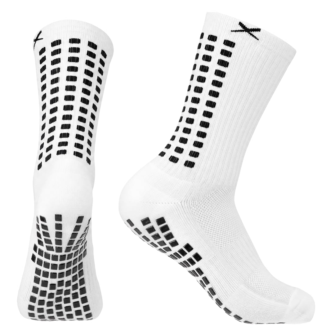 Lux Dual Grip Soccer Socks for Men & Women - DualGrip Engineered for Performance & Comfort - Anti-Slip Grip Socks for Soccer
