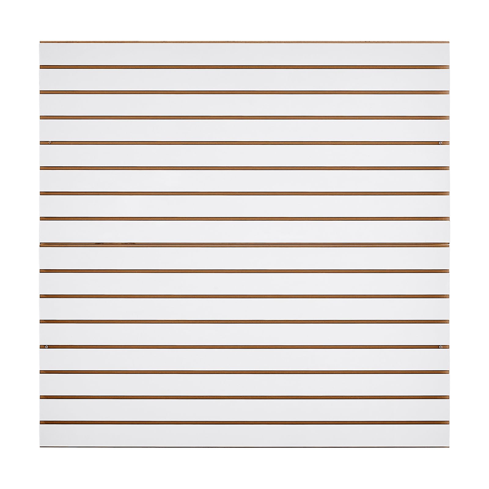 VEVOR Paneles de Pared de Listones 1220 x 1220 x 18 mm, Panel de Listones de Garaje de MDF Diseño Modular con Estructura de Acoplamiento y Corte de Bricolaje para Almacenamiento y Exhibición, Blanco