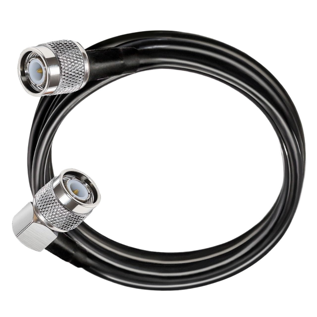 LIHUA RG58 kabel koncentryczny wtyczka męska do męskiego kąt prosty W/i/Fi an/te/na przedłużacz kabel o niskiej stratności 30 cm 50 cm 1M-5 m (3 m)
