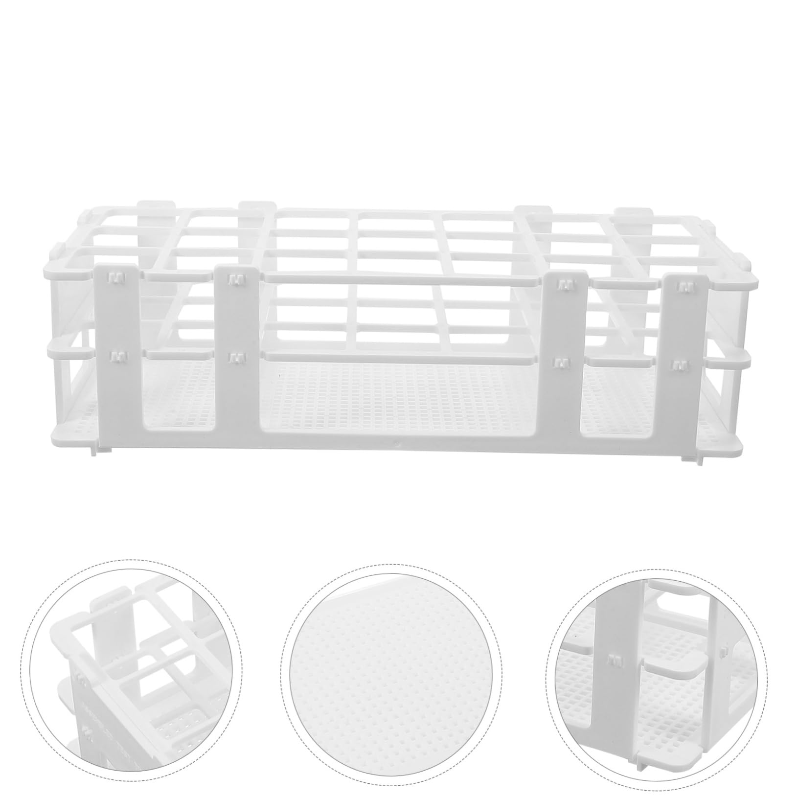 HOMOCONO Hydroponic Glass Tube Organizer Water Plant Tubes Rack Plastic Holder Rack Decor
