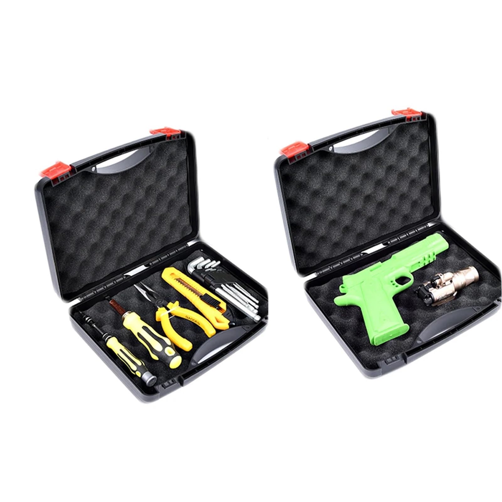 Anti-Robo Caja Caja Fuerte de Seguridad Estuche de almacenamiento para armas Kublai, caja para pistola, maletín táctico para pistola, visores para rifles, accesorios ópticos para caza(Black ABS Box)