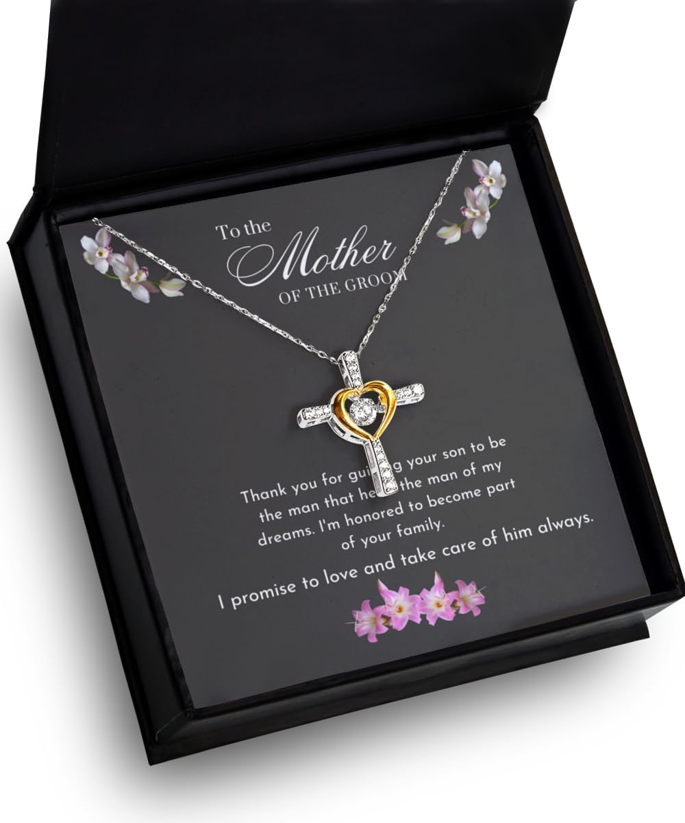Mother of the Groom Gifts from Bride (.925) Stirling Silver Cross Necklace, Gift for Moms on Wedding Day Card and Jewelry, Mother in Law Wedding Gift from Bride - Image 8