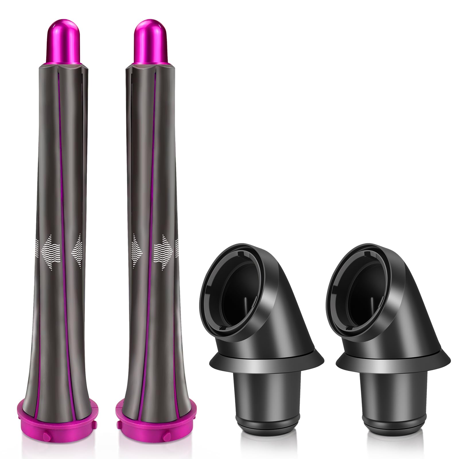 Cilindros rizadores de pelo de 0,78 pulgadas/20 mm de largo y adaptador para Dyson HD01 HD02 HD03 HD04 HD07 HD08 HD15 HD16, conversión de secador de pelo en rizador de pelo, 2 rulos 2 adaptadores