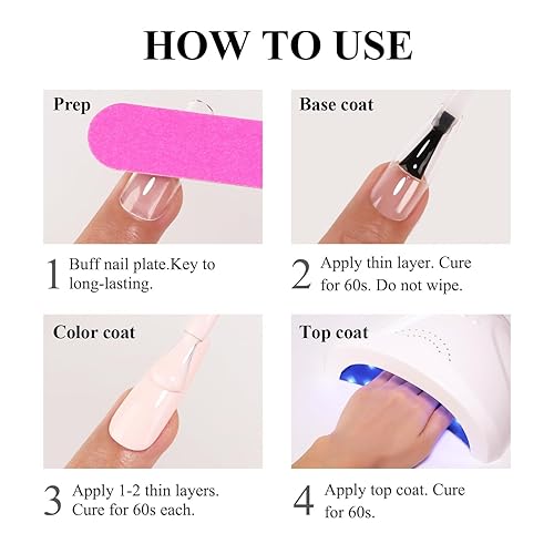 Miniatura 6 de Imtiti Esmalte de uñas de gel rojo burdeos de 0.3 fl oz, de larga duración, secado con luz UV, LED, para otoño, para salón de belleza, bricolaje en