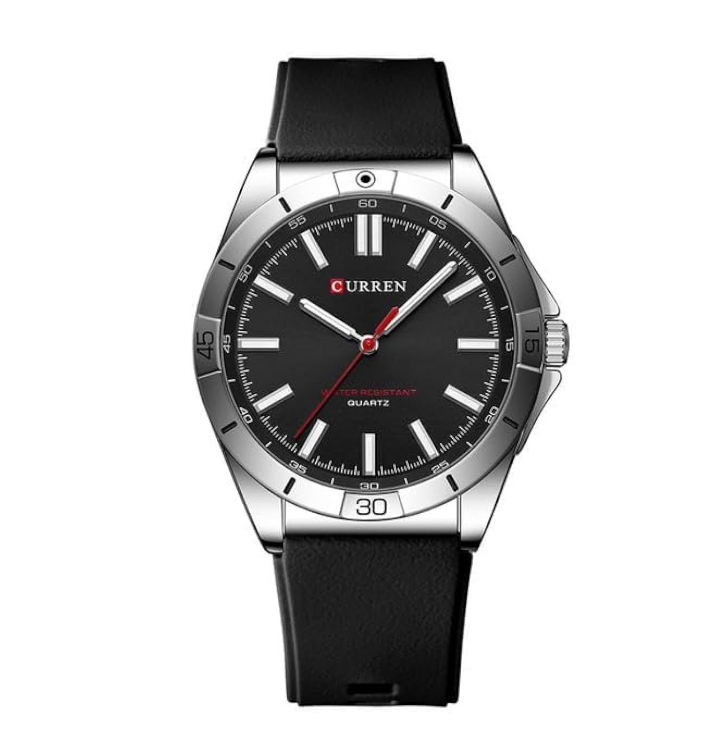 CURREN New Model CURREN Men's Analog Quartz Wrist Watches Simple Watches Silicone Band Luminous Wristwatch Business Men 8449 Fashion BLACK BLACK