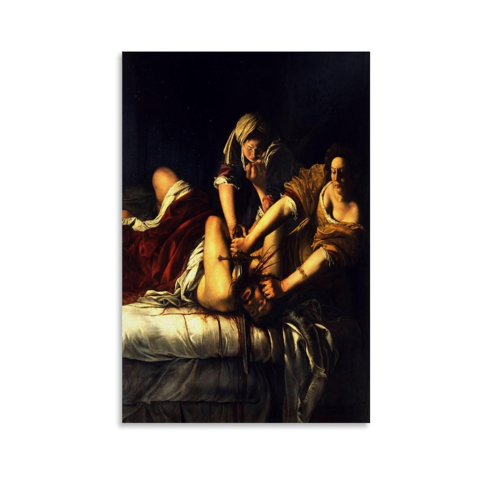 Xuxuecc Unframe Artemisia Gentileschi Wall Art Prints Paintings Poster Judith Slaying Holofernes Canvas Wall Art Picture Prints Hanging Photo Gift Idea Decor Homes Artworks 12X18inch(30X45cm)