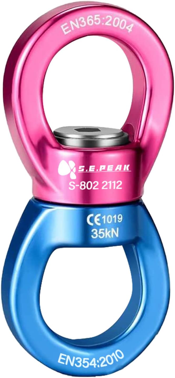 35kN Swing Swivel, CE Certified 360°Rotational Device, Silent Hanging Accessory for Tree Swing, Aerial Dance