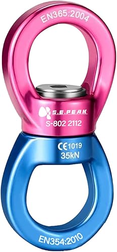 Miniatura 13 de Columpio giratorio de 35 kN, dispositivo giratorio de 360 ° certificado CE, accesorio colgante silencioso para columpio de árbol, danza aérea