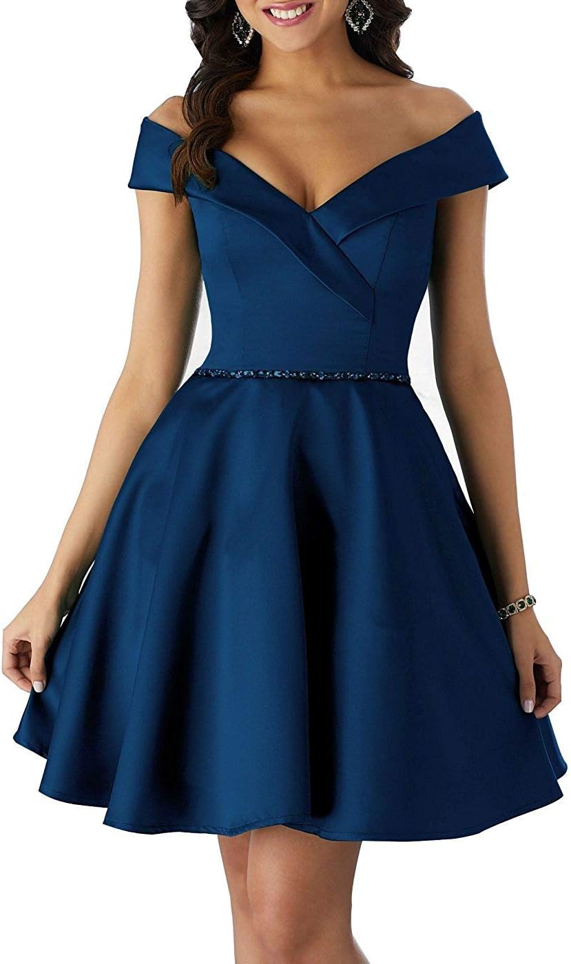 Sunvary Women's Popular Bridesmaid Prom Dress Off The A-Line Waist Cocktail Gown