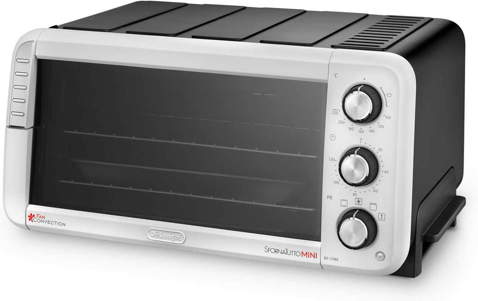 DELONGHI EO12562 Sfornatutto Electric Mini Oven, 1400 W, Black/Grey, 12 liters