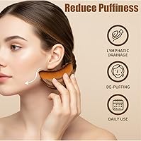 Vista 3 de Cepillo facial de contorno linfático, cepillo de drenaje facial linfático, suave, orgánico, reduce la hinchazón, mejora la piel y el resplandor