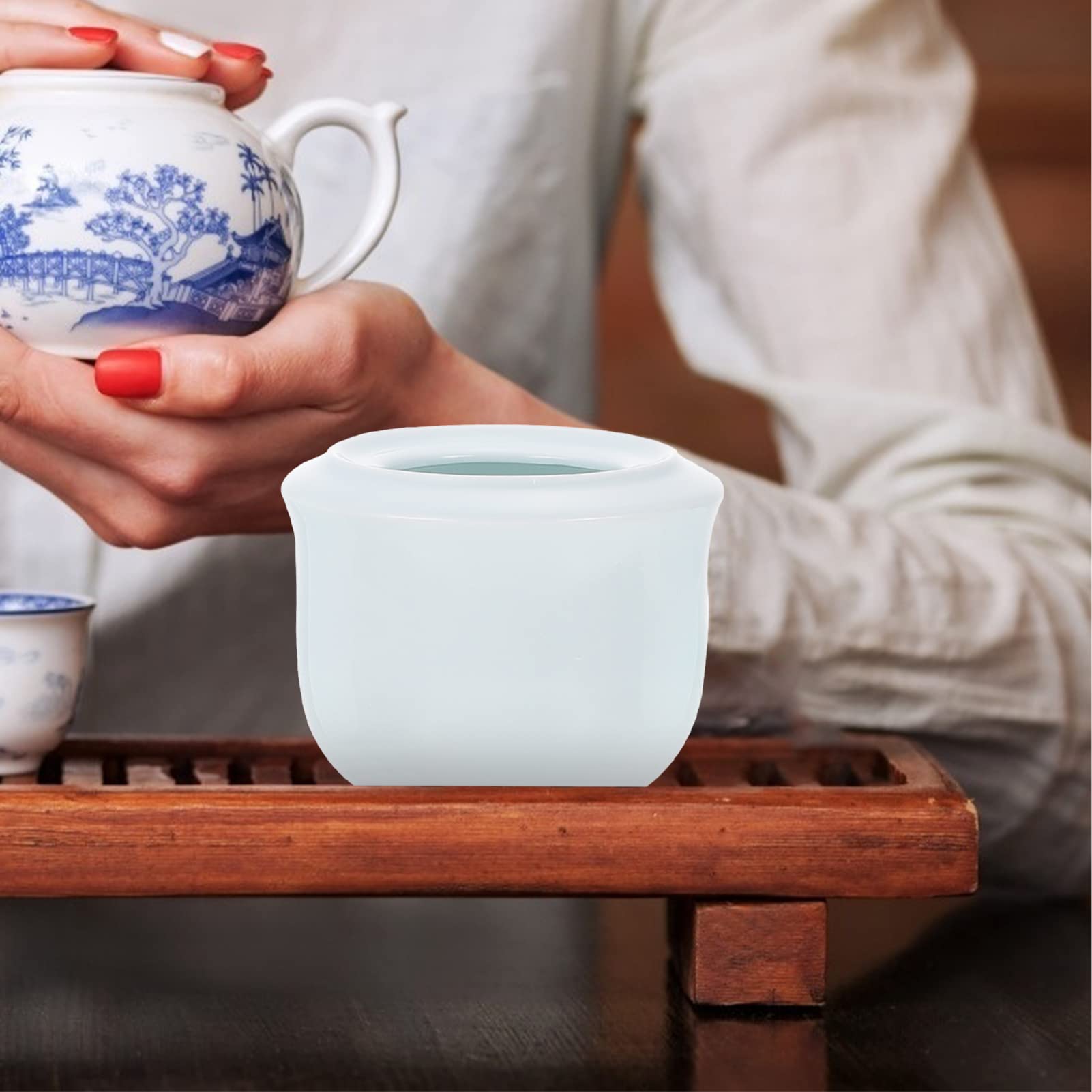 Tasse à saké traditionnelle, verres à vin en céramique, 2 ensembles de tasses en porcelaine, bouilloire de bureau en verre, chauffe-boissons chaudes et service de boissons chaudes, style japonais, ave