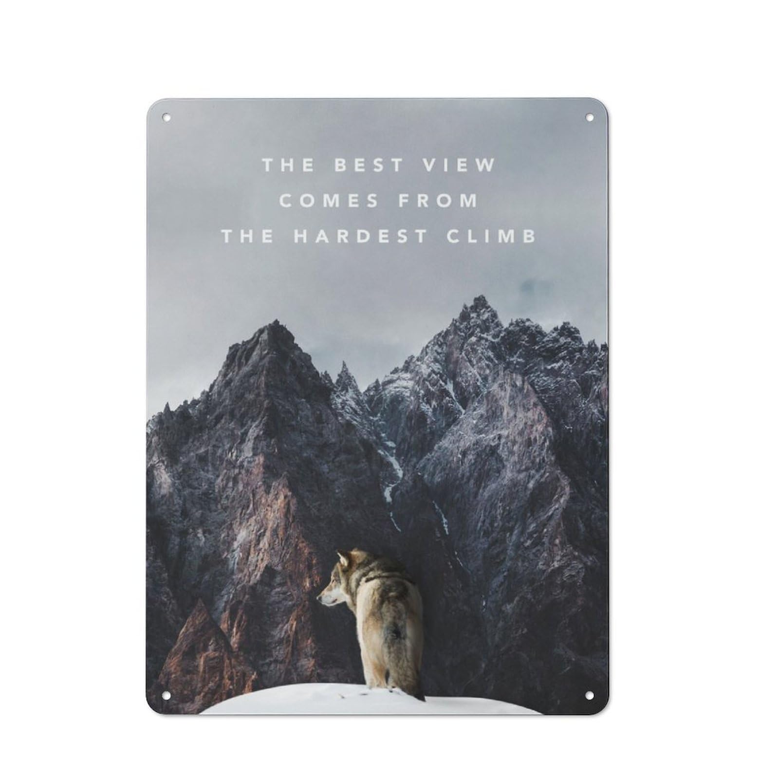 Junmoney Hardest Climb Tin Wall Plaque 40X30cm With For Guest Room Or Hallway, For Metal Sign Collectors, For Garage And Workshop Walls