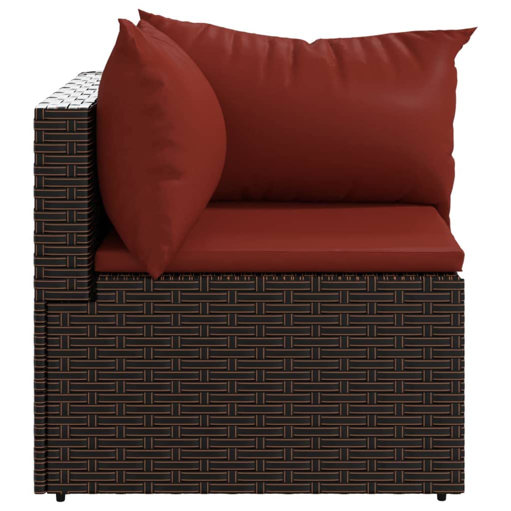 Divano Piccolo Salvaspazio,Divani Angolari Modernidivani Angolari Da Giardino Con Cuscini 2pz Polyrattan Marroneadatto A Terrazza, Giardino, Soggiorno, Balcone, Cortile