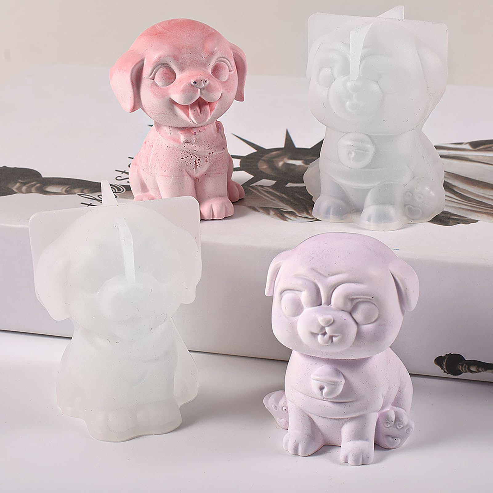Moule En Silicone Forme Petit Chien - Pour Plâtre, Résine, Déco Artisanale - Environ 8,8 Cm - 13