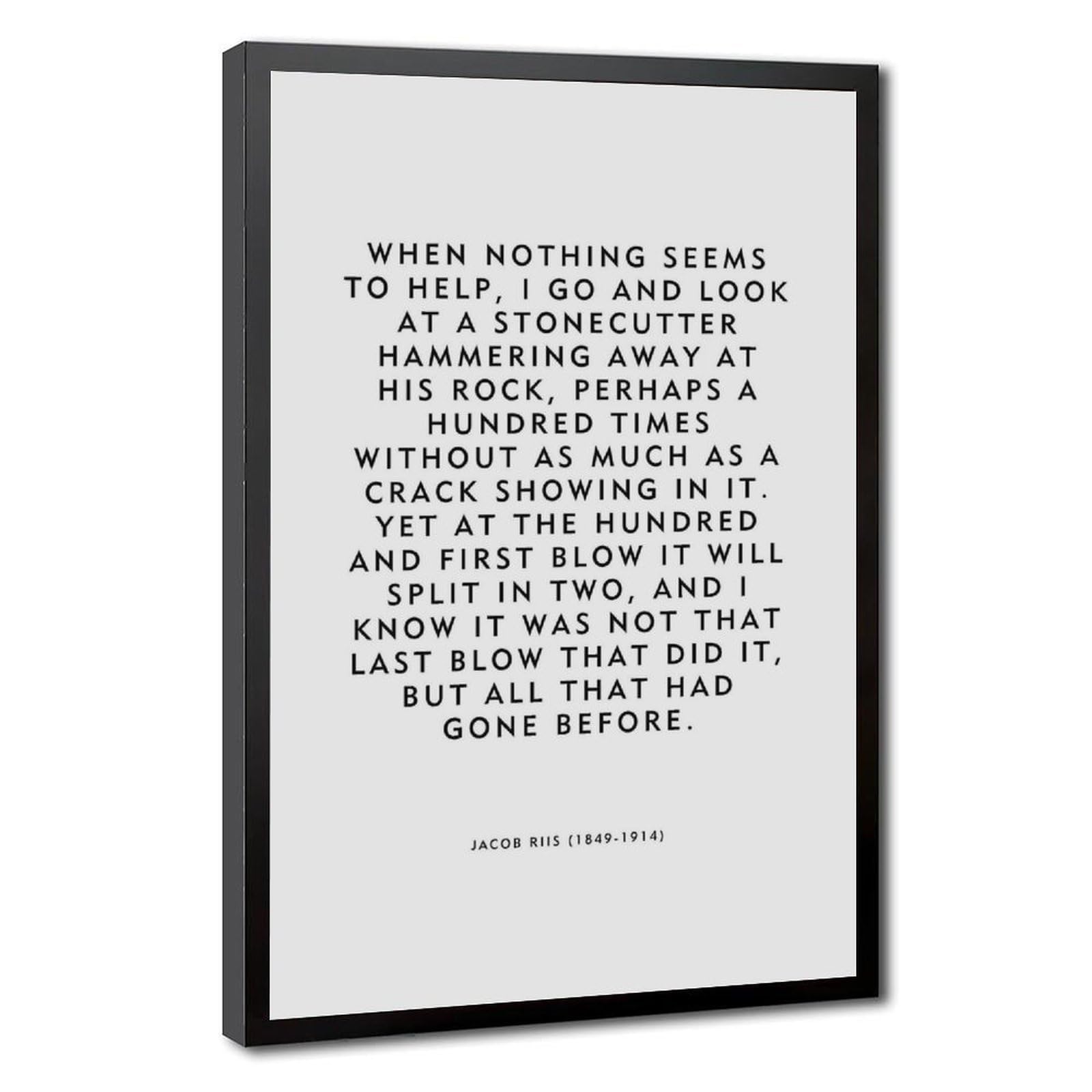 ELKPDOE About A Stonecutter Poster Motivational Quotes