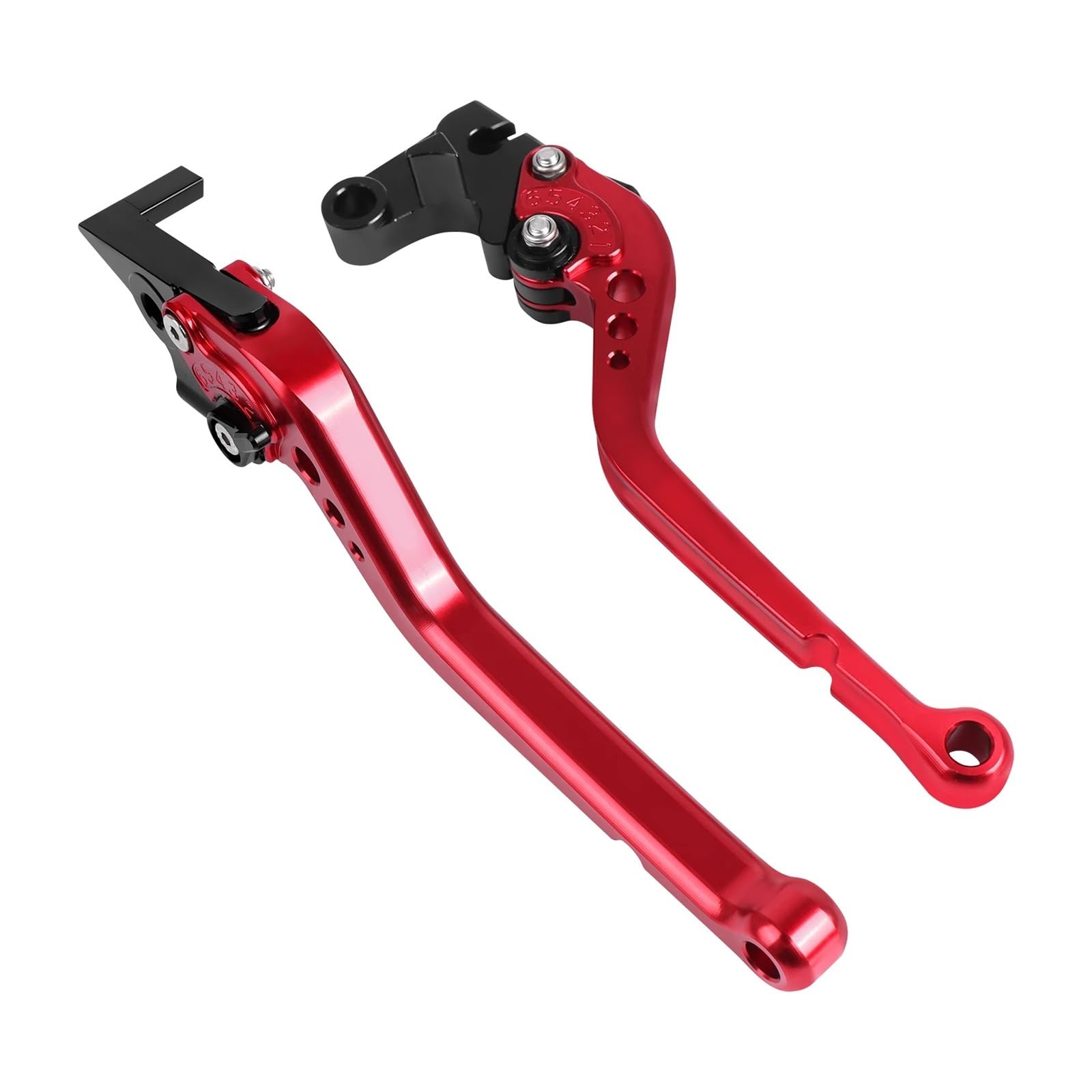 Hguvsjd for Suzuki for Hayabusa for GSXR1300 1999-2023 Motorcycle Short&Long Brake Clutch Lever Handle Levers Motorcycle Brake Lever(Red Long 99-07)