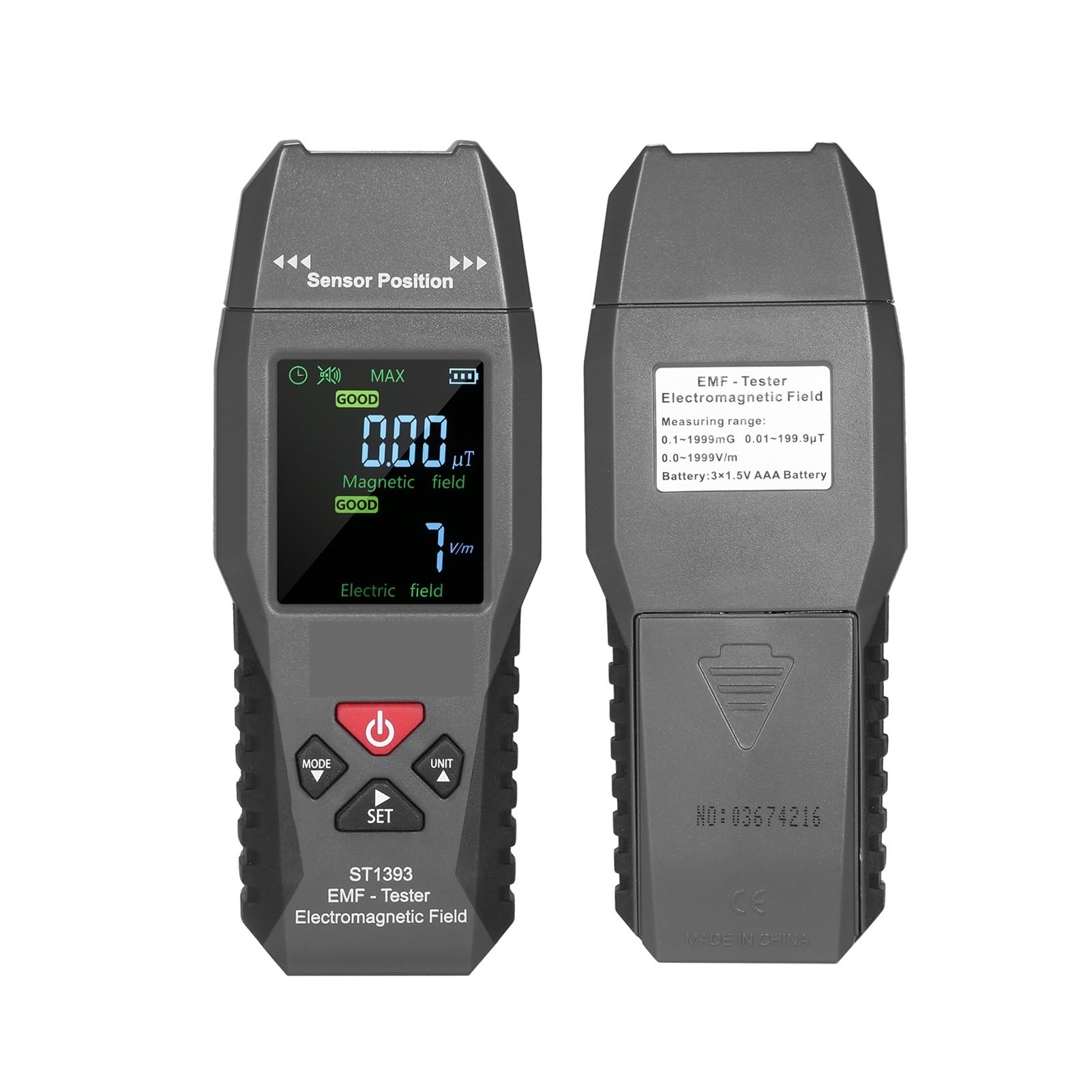 ST1393 miernik EMF Tester promieniowania pola elektromagnetycznego ręczny Mini cyfrowy detektor pola elektromagnetycznego LCD Do biura