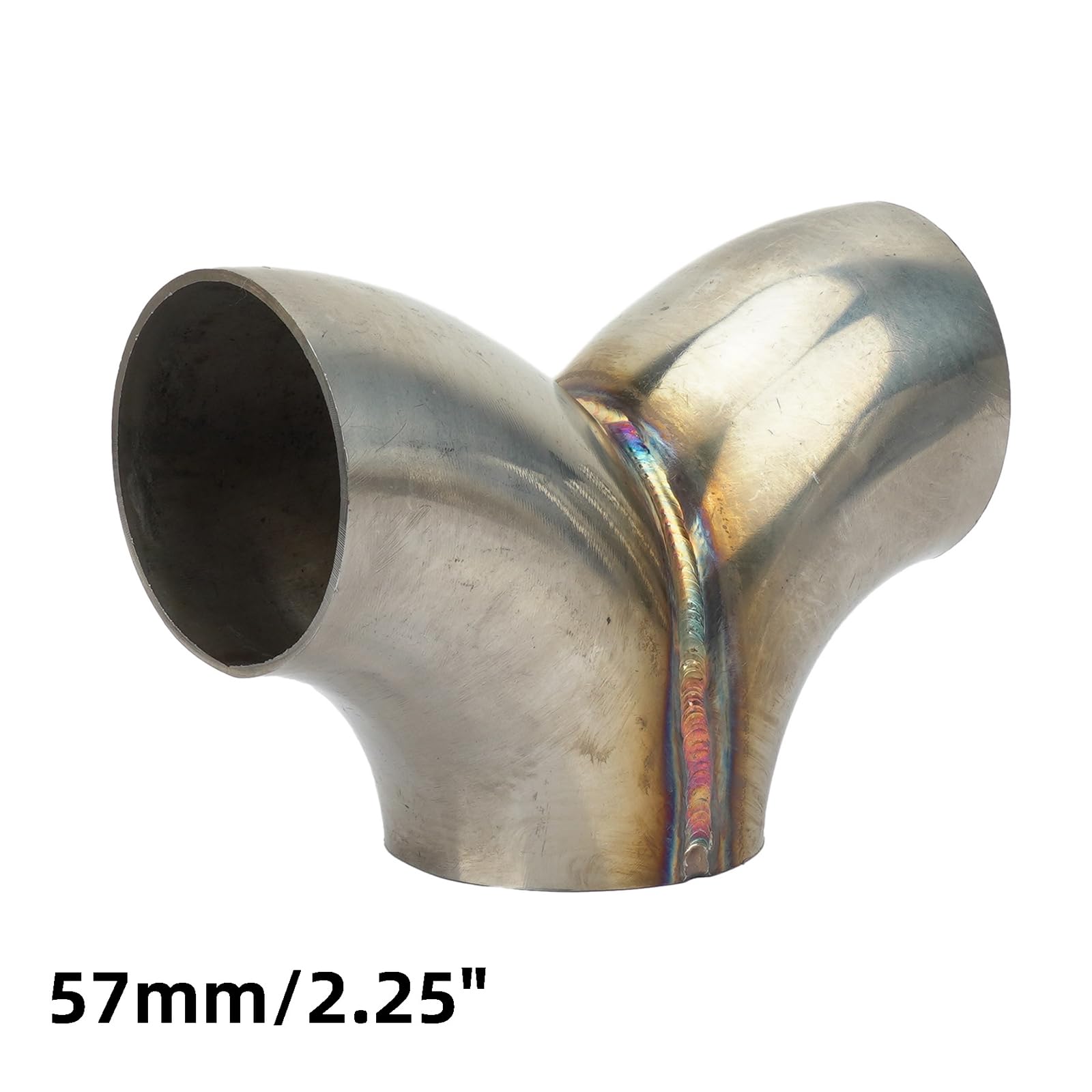 Connettore per Tubo Scarico a Forma Y in Acciaio Inossidabile 304 51mm 57mm 63mm 76mm Tubo a Y per Motocicletta Resistente alla corrosione a Bassa Pressione Posteriore per Potenza del Motore