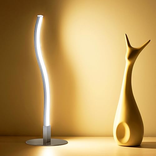 Moderna lámpara LED de mesita de noche, lámpara táctil regulable de 3 vías para mesita de noche, sala de estar, dormitorio o dormitorio, lámpara