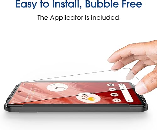 Miniatura 3 de amFilm Paquete de 3 protectores de pantalla de vidrio templado para Google Pixel 7a, con 1 protector de lente de cámara, 0.013 in de grosor,