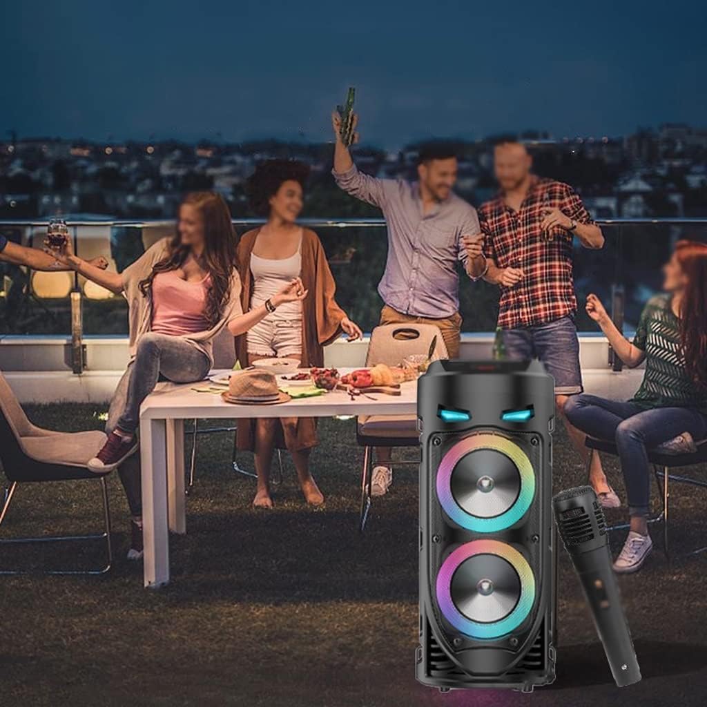 zhuhw speakers party 30w portable big power stereo subwoofer outdoor speakers with microphone and remote control