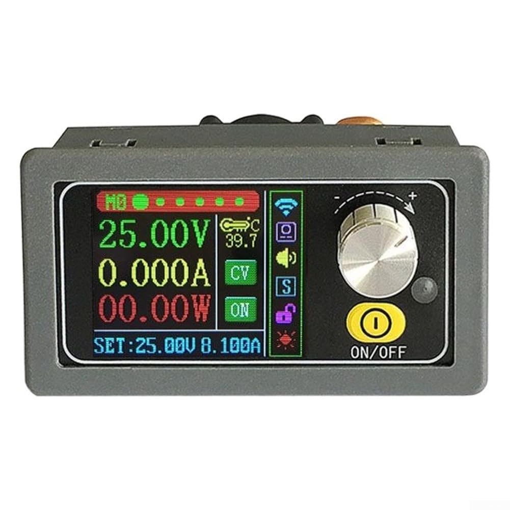 Alimentatore DC regolabile 0-50V 8A 400W con telecomando WiFi, regolatore di tensione digitale con protezione da sovraccarico e 10 slot di memoria per laboratorio e CNC, nero (con WIFI)