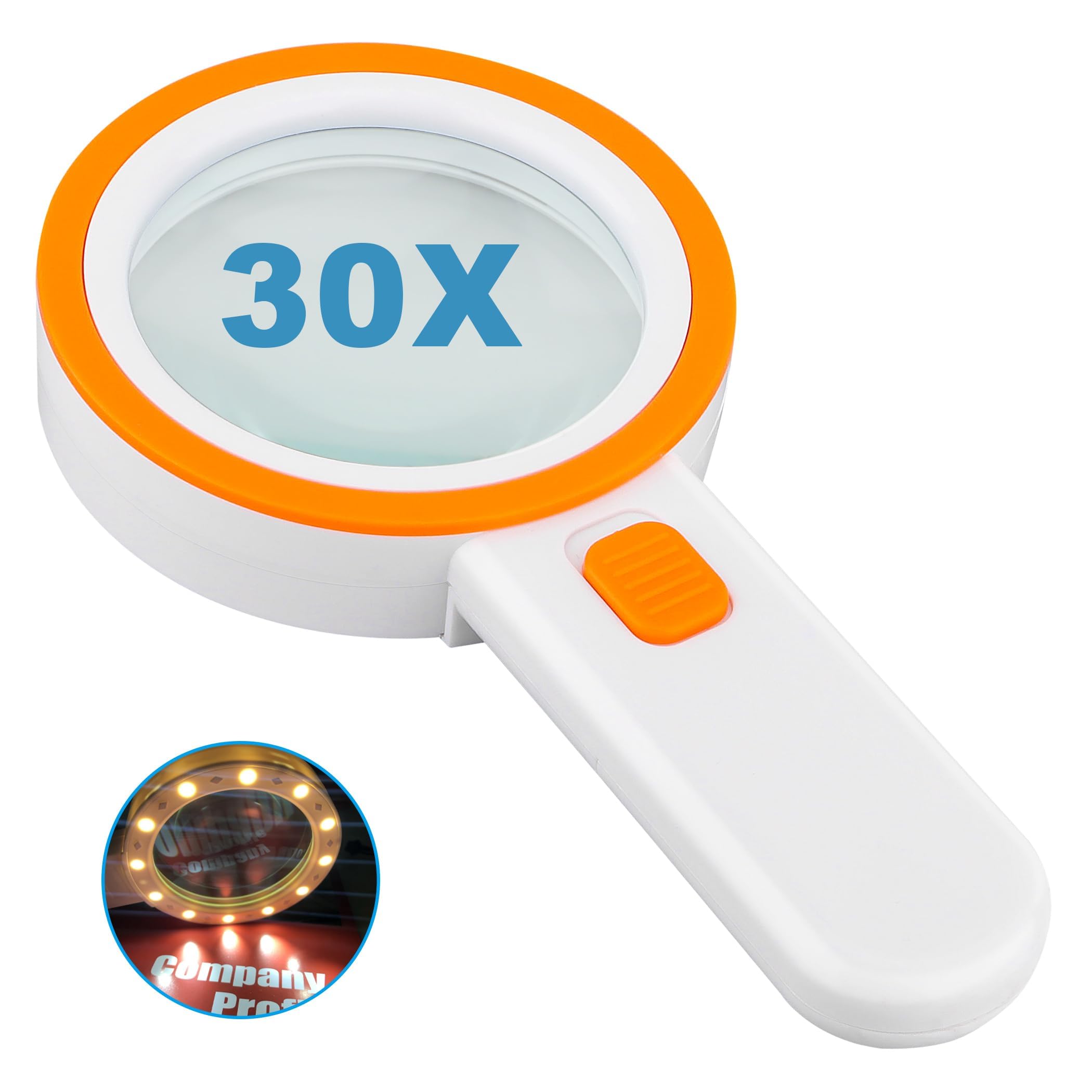 Lente D'Ingrandimento Nazano Con 18 LED - 30x, Doppia Lente Vetro, Portatile, Per Lettura E Hobby - Foto 4